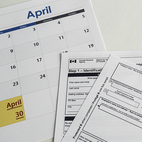 Tax Return Deadline Calendar April 30